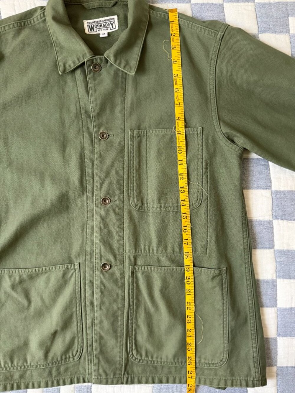 Engineered Garments Men's Workaday Utility Jacket, Olive, Size Medium - Picture 7 of 9
